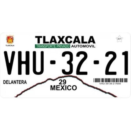 212 Main LPO913 Mexico Tlaxcala Photo License Plate