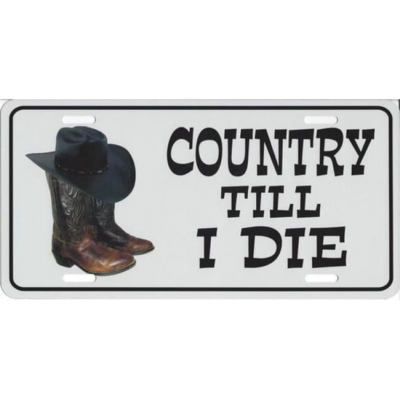 Country Till I Die Photo License Plate