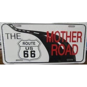 212 Main LPS387A 6 x 12 in. Route 66 - The Mother Road License Plate