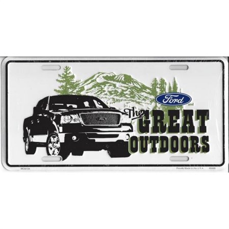 212 Main MC50134 6 x 12 in. Ford the Great Outdoors Metal License Plate