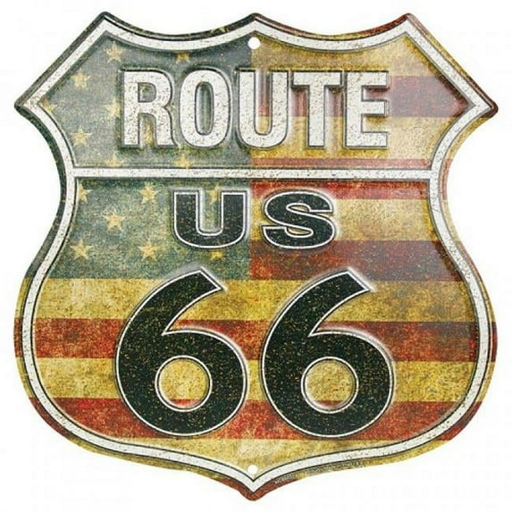 Route 66 Metal Parking Sign