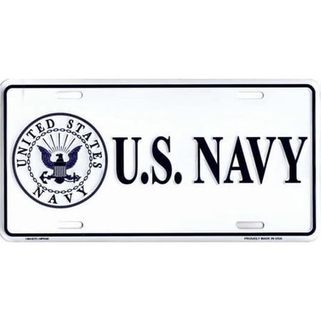 U.S. Navy Metal License Plate