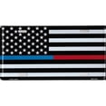 thumbnail image 1 of 212 Main MP9061 6 x 12 in. Thin Blue & Red Line American Flag Metal License Plate, 1 of 1