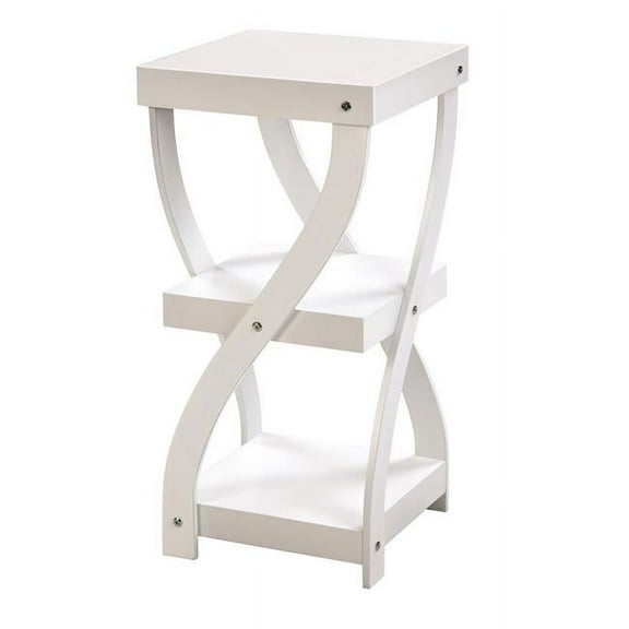 212 Main Modern Storage Wood Square End Table, Multicolor