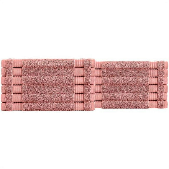 212 Main PRO161204 Amadeus Luxury Turkish Cotton Soft Washcloth Towel, Canyon Clay - Set of 12