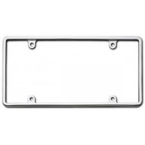 212 Main PSS600CHRM Chrome Metal License Plate Frame Kit, Free Screw Caps