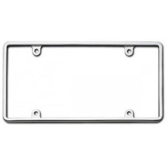 212 Main PSS600CHRM Chrome Metal License Plate Frame Kit, Free Screw Caps