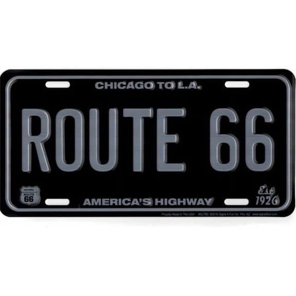 Route 66 Tactical Metal License Plate
