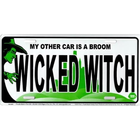 Wicked Witch Metal License Plate