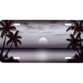 thumbnail image 1 of 212 Main SM04 6 x 12 in. Beach Scene with Palm Trees Gray License Plate, 1 of 1