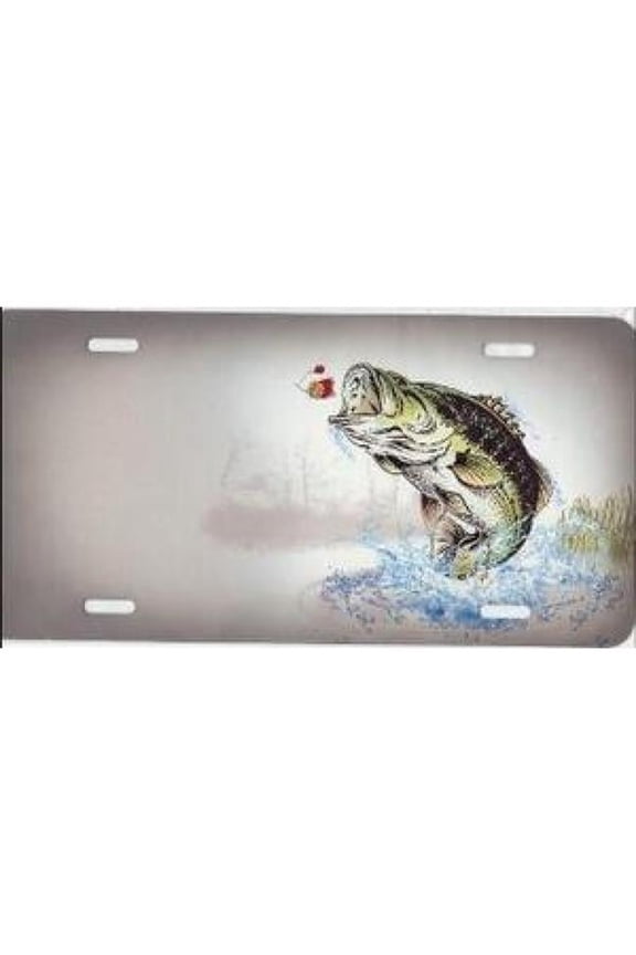 Bass Jumping Offset Airbrush License Plate Free Names on Air Brush