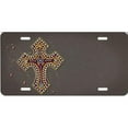 thumbnail image 1 of 212 Main SM777 6 x 12 in. Offset Bling Cross License Plate, 1 of 1