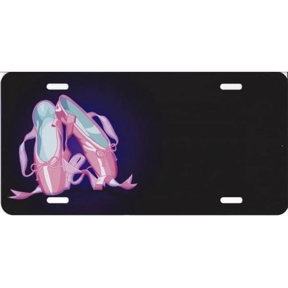212 Main SM861 6 x 12 in. Ballet Shoes Offset Airbrush License Plate