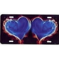 thumbnail image 1 of 212 Main T2628AB 6 x 12 in. Realistic Blue & Red Fire Hearts License Plate, Free Personalization on This Plate, 1 of 1