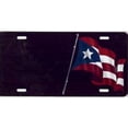thumbnail image 1 of 212 Main T2951Z 6 x 12 in. Puerto Rican Flag Offset on Black License Plate, Free Personalization on This Plate, 1 of 1
