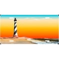 thumbnail image 1 of 212 Main T9092FN 6 x 12 in. Lighthouse Hatteras Airbrush License Plate, Free Personalization on Air Brush, 1 of 1
