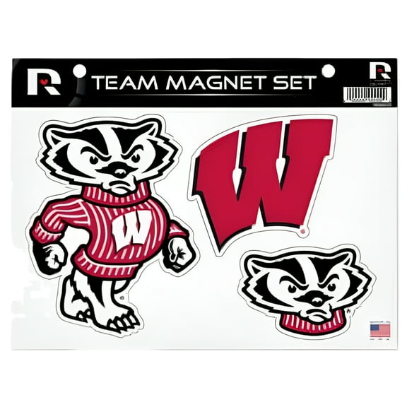212 Main TMS450102 8 x 11 in. Wisconsin Decals Team Magnet Set