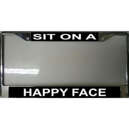 212 Main siton Sit on a Happy Face License Plate Frame
