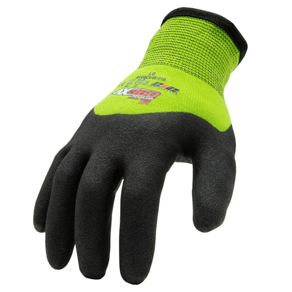 212 Performance AXCGC5-88-011 AX360 Seamless Nitrile-dipped Cut Resistant Cold Weather Hi-Viz Gloves (EN Level 5), X-Large
