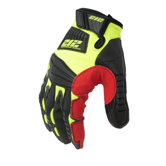 212 Performance IMP-88-008 Impact Resistant Super Hi-Viz Work and Utility Gloves, Small