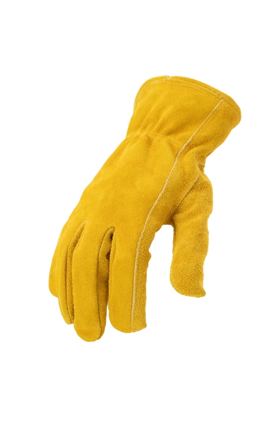 Leather Driver Work Gloves in Golden Brown, Medium LD-90-009