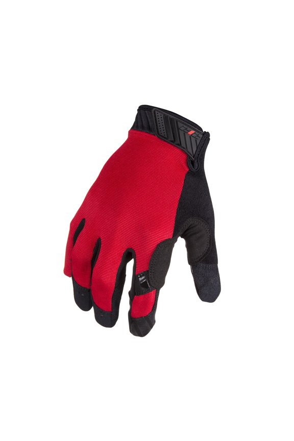 MGGC-BL02-010 Silicone Grip Touch-Screen Compatible Mechanic Gloves in Red, Large