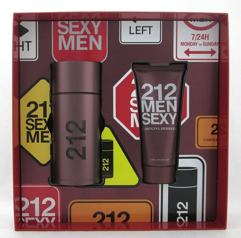 212 SEXY MEN by Carolina Herrera 2 pcs Set (3.4 oz. EDT Spray for