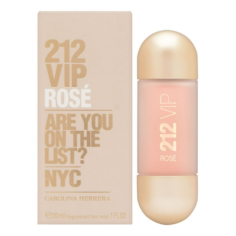 Carolina Herrera 212 VIP Rose Hairmist for Women, 1.0 oz