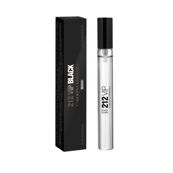 212 Vip Blacj Elixir By Carolina Herrera Eau de Parfum 10 ml Travel Spray
