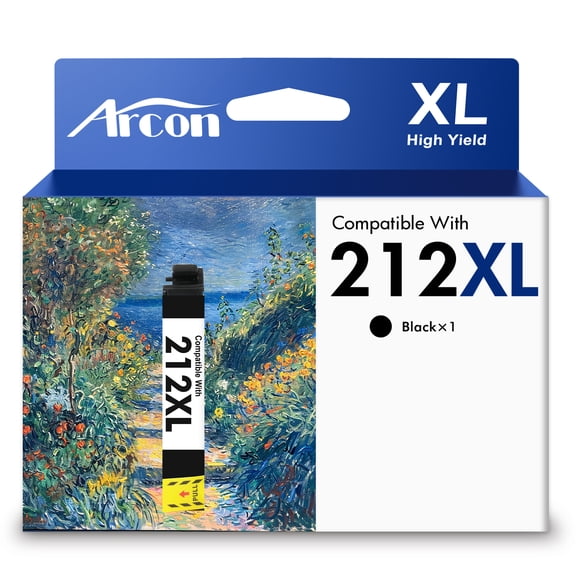 212 XL Ink Cartridges 1 x Black Compatible for 212XL 212 212 XL Black Printer Ink for WF-2810 WF-2830 WF-2850 XP-2100 XP-3100 XP-3105 XP-4100 XP-4105 T212 T212XL