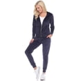 thumbnail image 1 of 2121-04-L Velour Tracksuit Set, Blue - Large - 2 Piece, 1 of 1