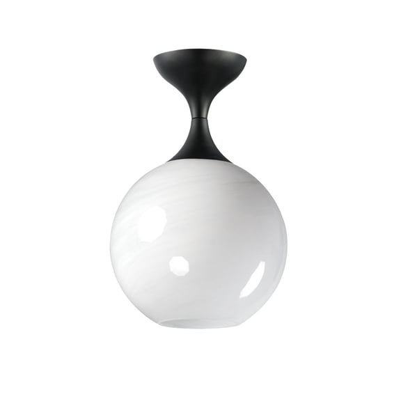 21229MRBK Maxim Lighting Neve - 1 Light Semi-Flush Mount-14 Inch Tall and 9 Inch Wide-Black Finish