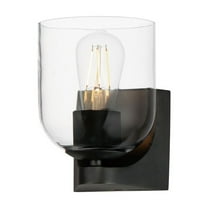 21231CLBK-Maxim Lighting-Scoop - 1 Light Bath Vanity-7.25 Inches Tall and 5.5 Inches Wide-Black Finish-Clear Glass Color