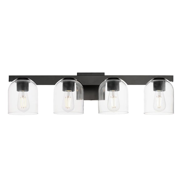 Scoop 4 - Light Black Modern Incandescent Glass And Steel Wall Sconce