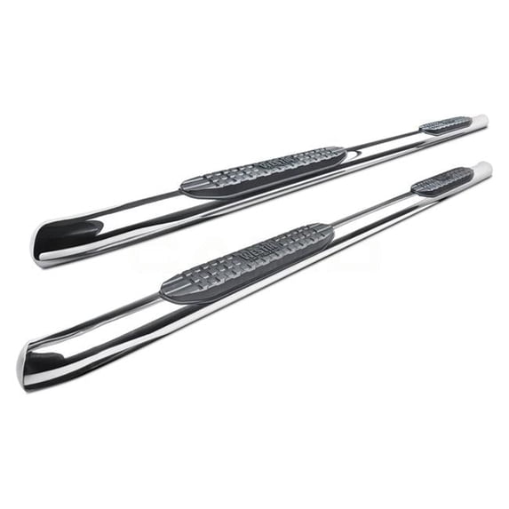 2124140 4 in. Pro Traxx Cab Length Polished Oval Tube Step Bars for 2019-2020 Ford Ranger, Chrome