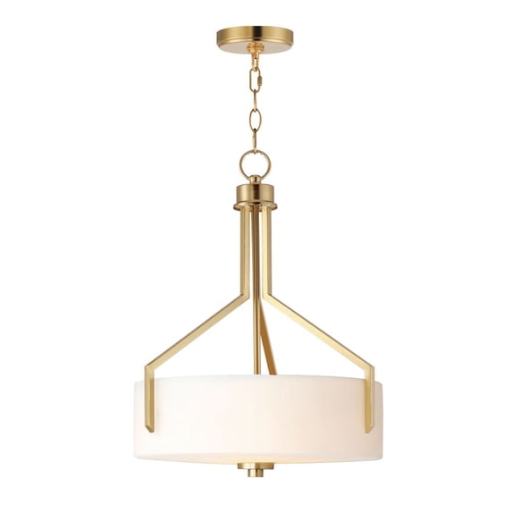 21287SWSBR-Maxim Lighting-Dart - 3 Light Entry Foyer Pendant-21 Inches Tall and 16.75 Inches Wide-Satin Brass Finish