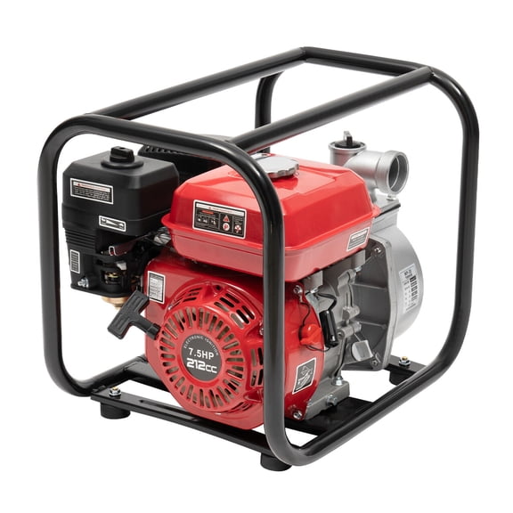 212CC 2" Gas Powered Portable Semi-Trash Water Pump Gasoline Water Pump 7.5 HP 170F-7.5HP