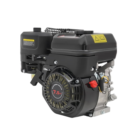 212CC 7.5HP 4-Stroke Gasoline Engine, Single Cylinder Portable Gas Motor, 3600RPM Hand Pull Start Engine for Go Kart, Water Pump, Agricultural & Construction Equipment