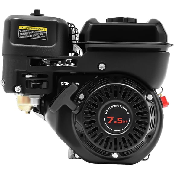 212CC Engine, 7.5 HP Go Kart Engine 4 Stroke Gas Engine Pull Start Engine Motor Horizontal Shaft Single Cylinder Motor for Go Kart Compressors Trencher Lawn Mover