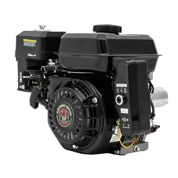 212CC Gas Engine, 7.5HP 4 Stroke Electric Start Horizontal Engine, Industrial Grade OHV Gasoline Engine Power Motor Go Kart Engine for Scarifier Lawnmower Pump Generator Flail $$Tools