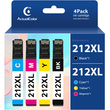 212 Ink Compatible for Epson Ink 212 for Epson 212XL Ink Cartridges for Printers WF-2850 XP-4100 XP-4105 (4 Pack)