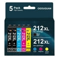 thumbnail image 1 of 212XL Compatible Ink Cartridges Replacement for Epson 212XL 212 Ink Cartridges for Epson XP-4100 XP-4105 WF-2830 WF-2850 Printer ( 2 Black, Cyan Magenta Yellow,5 Pack), 1 of 7
