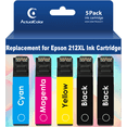 thumbnail image 1 of ACTUALCOLOR C Ink Cartridges Replacement for Epson 212 XL 212XL T212XL T212 Combo Pack, 5 Pack, 1 of 7