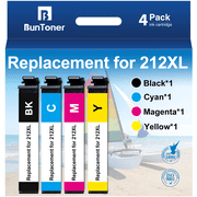 BunToner Compatible for Epson 212 Ink 212XL Ink Cartridges for Epson Printer Workforce WF-2850 WF-2830 XP-4100 XP-4105 4 Pack