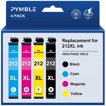 212XL Ink Cartridge for Epson 212 Ink Cartridges for Printer Ink Epson 212XL compatible for Epson Ink 212 (4PK)
