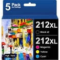 thumbnail image 1 of 212XL Ink Cartridges for Epson 212 Ink T212 Use for WorkForce WF-2830 WF-2850 Expression XP-4100 XP-4105 (5 Combo Pack), 1 of 7