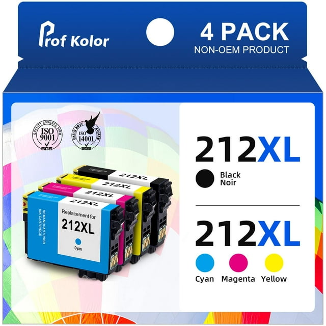 Epson 212XL Ink Cartridges 4 Pack for XP4105, XP4100, WF2850, WF