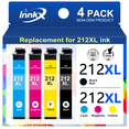 thumbnail image 1 of 212XL Ink Compatible for Epson 212 Ink for Epson 212XL Ink Cartridges Compatible for Epson XP-4105 XP-4100 WF-2850 WF-2830 Printer(4 Pack,1 Black,1 Cyan,1 Magenta,1 Yellow), 1 of 7