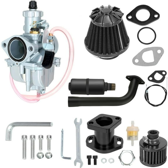212cc Carburetor VM22 Carb Exhaust Muffler Stage 2 Kit Fit for Predator 224cc 196cc 200cc 6.5hp Engine Coleman CT200U BT200X Baja Warrior MB200 GX160 GX200 Mini Bike Go Kart Spare Parts