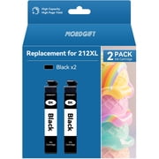 WORDGIFT Replacement for Epson 212 ink cartridges Black Ink Cartridge for WF-2850 WF-2830 XP-4100 XP-4105 Printer2-Pack